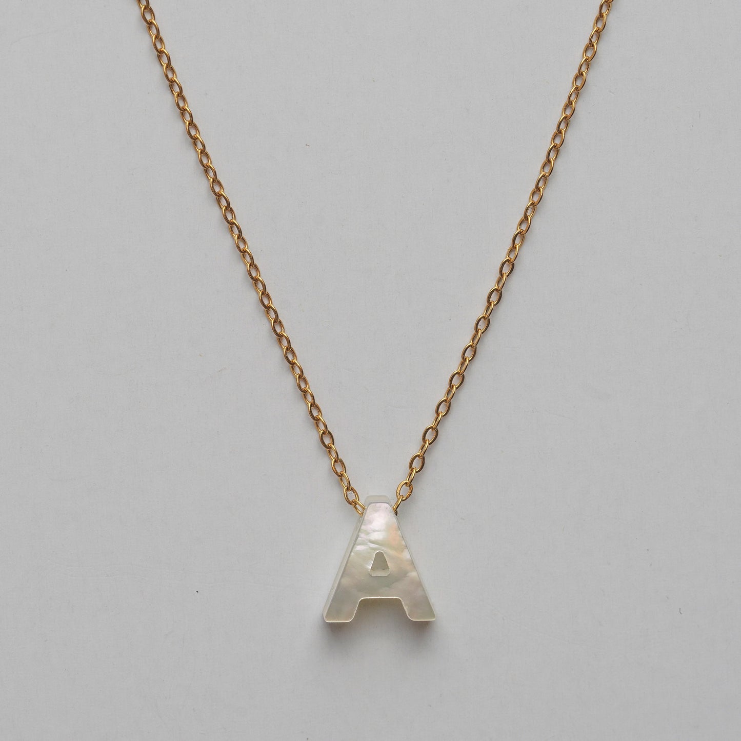 Monttan initial necklace letter A pendant