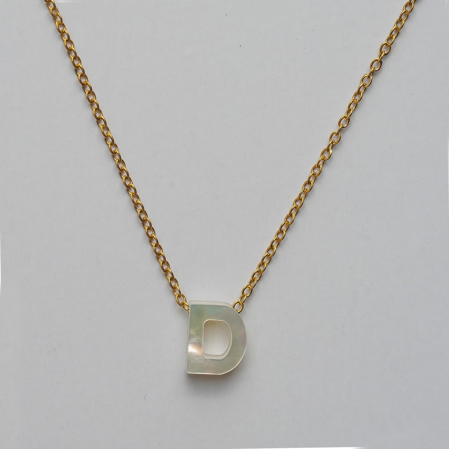 Monttan initial necklace letter D pendant