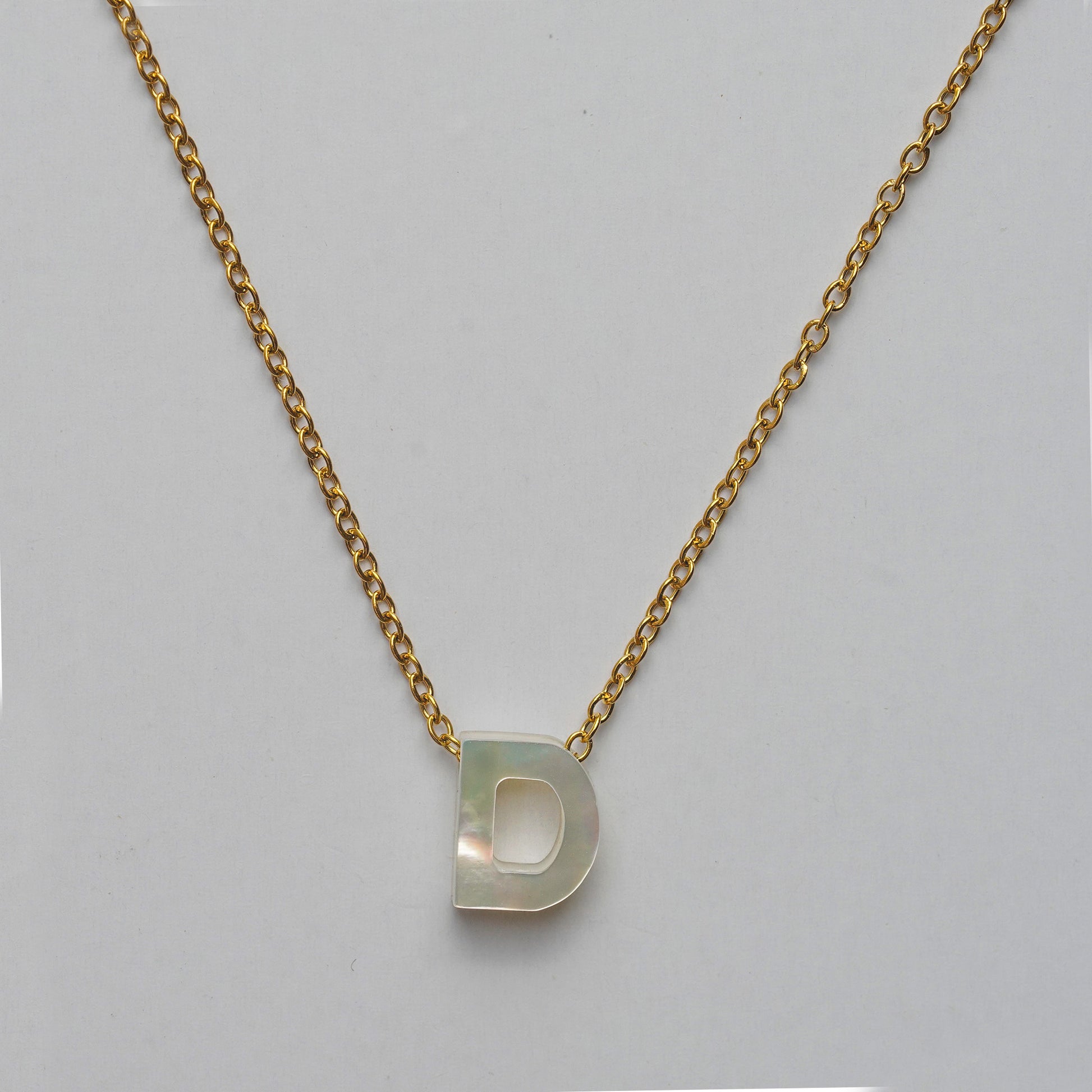 Monttan initial necklace letter D pendant
